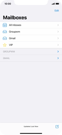 Press the required email account.