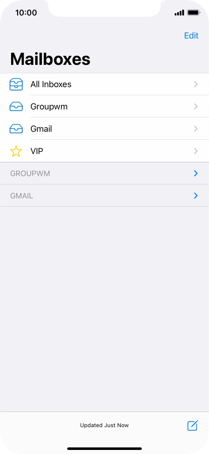 Press the required email account.