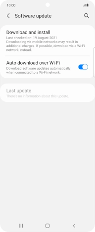 Press Download and install. If a new software version is available, it's displayed. Follow the instructions on the screen to update the phone software.