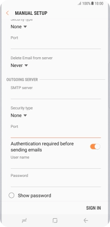 Press the indicator next to 