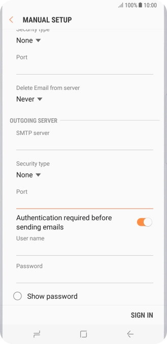 Press the indicator next to 