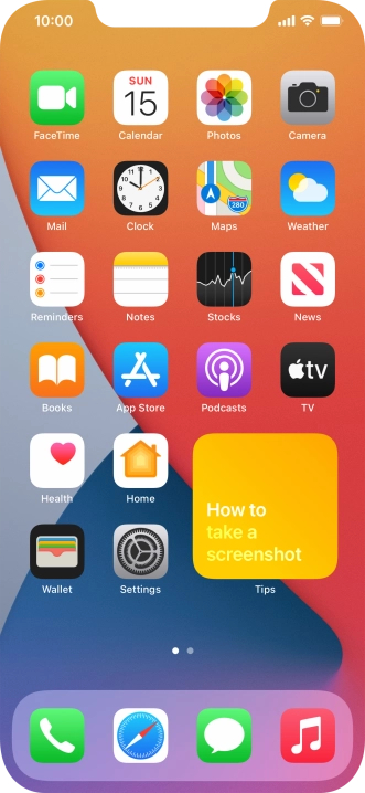 If you're using a Widget Stack: slide up or down on the stack to select the required widget.