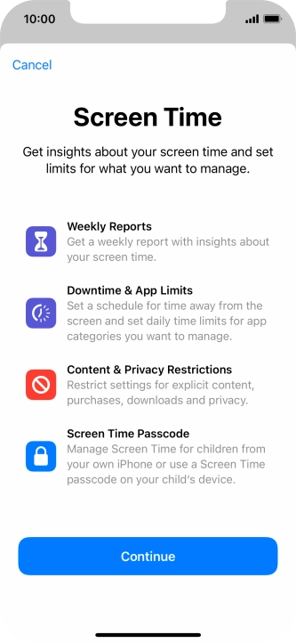 Press Continue. Press Continue.