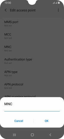 Key in 01 and press OK.