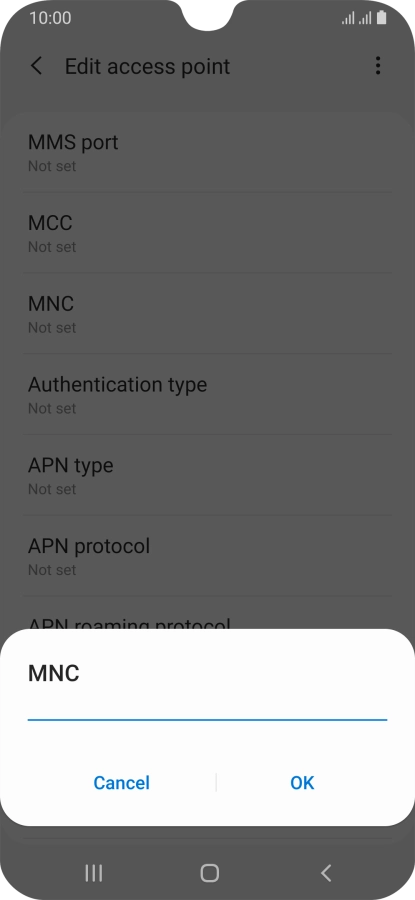 Key in 01 and press OK.