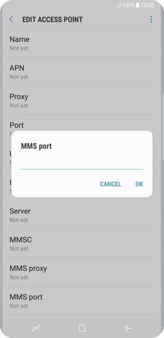 Key in 80 and press OK.
