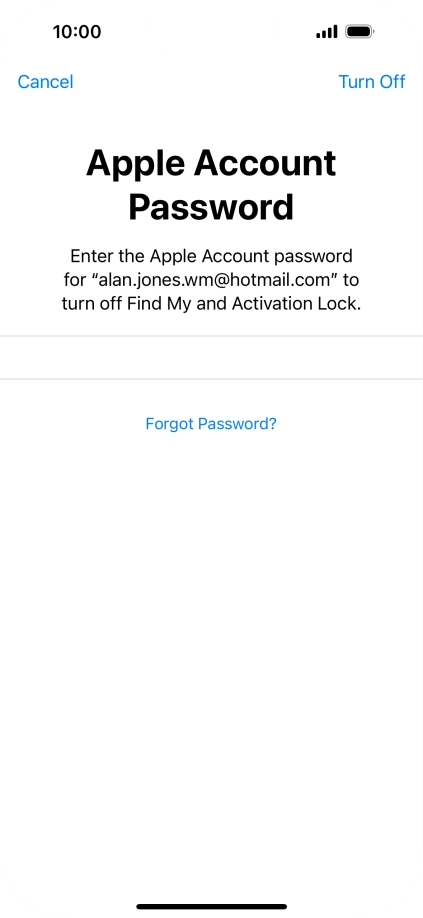 Key in the password for your Apple ID and press Turn Off. Wait a moment while the factory default settings are restored. Follow the instructions on the screen to set up your phone and prepare it for use. Key in the password for your Apple ID and press Turn Off. Wait a moment while the factory default settings are restored. Follow the instructions on the screen to set up your phone and prepare it for use.