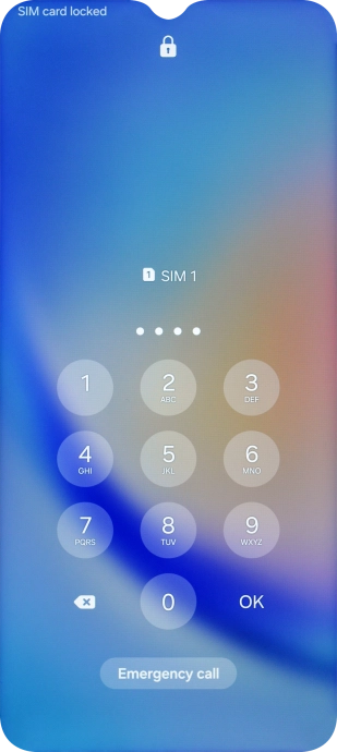 If your SIM is locked, key in your PIN and press OK.