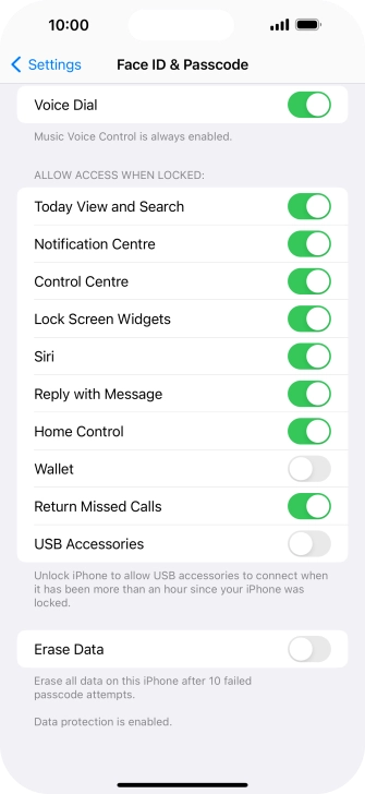 Press the indicator next to 
