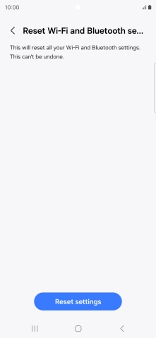 Press Reset settings. Press Reset settings.