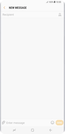 Press the search field and key in the first letters of the recipient's name.