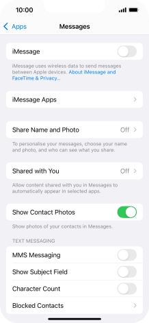 Press the indicator next to 