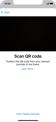 Place the QR code you've received inside the phone camera frame to scan the code.