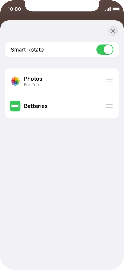 Press the indicator next to 