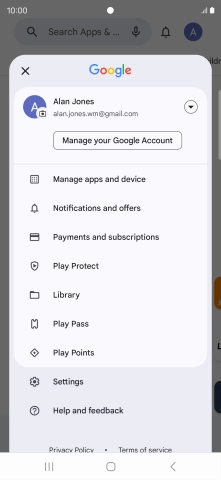 Press Manage apps and device.