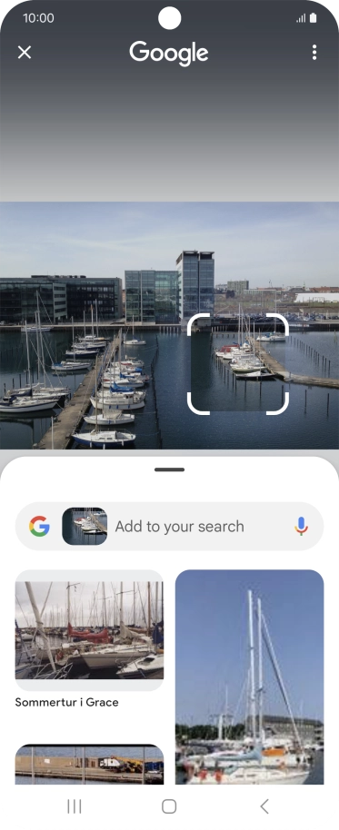 Follow the instructions on the screen to use the search results.