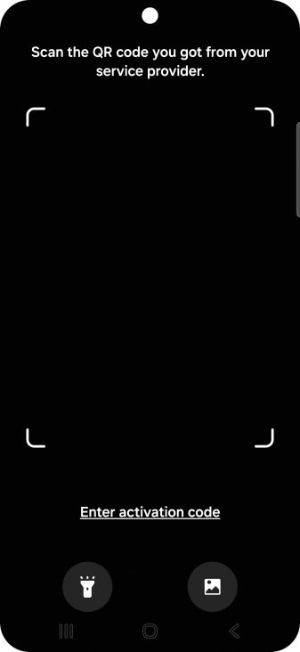 Place the QR code you've received inside the phone camera frame to scan the code.