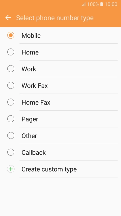 Press the required number type.