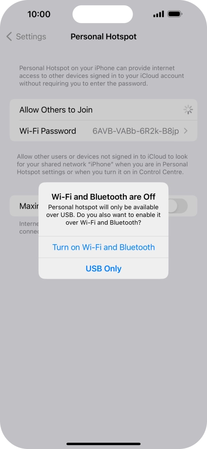 If Wi-Fi is turned off, press Turn on Wi-Fi and Bluetooth.