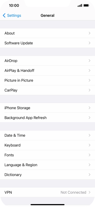 Press iPhone Storage.