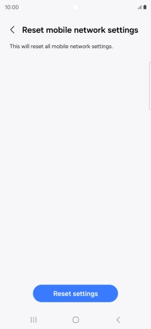 Press Reset settings. Press Reset settings.