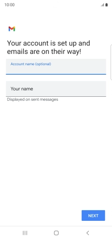 Press Your name and key in the required sender name.
