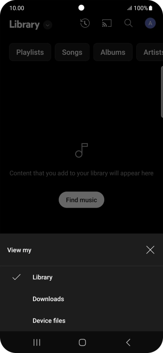 Press the required category and go to the required audio file.