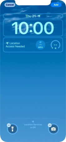To customise the way the lock screen date is displayed, press the date widget and follow the instructions on the screen to select the required widget display mode.