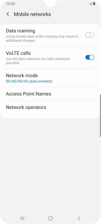 Press Access Point Names.