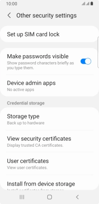 Press Set up SIM card lock.