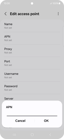Key in live.vodafone.com and press OK.