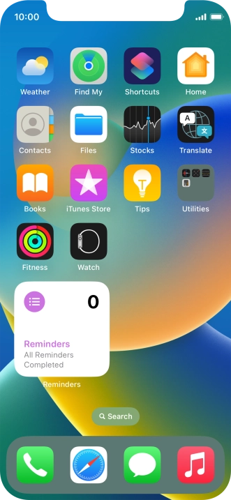 If you're using a Widget Stack: slide up or down on the stack to select the required widget.