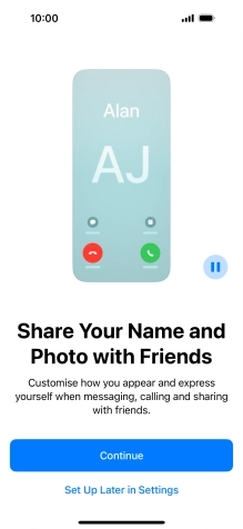 Press Continue. Press Continue.