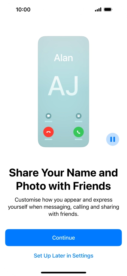 Press Continue. Press Continue.