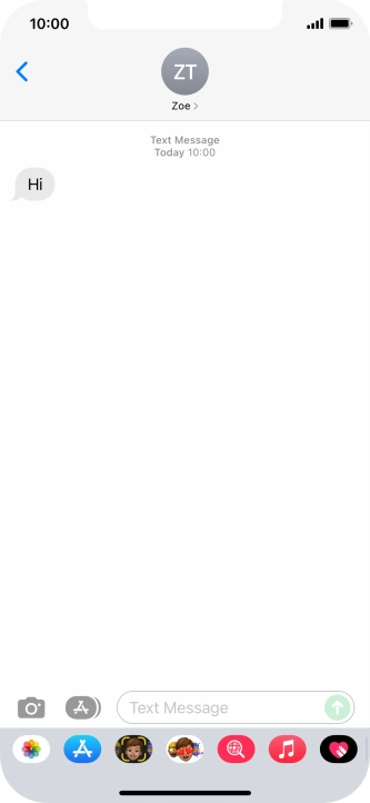 Slide your finger upwards starting from the bottom of the screen to return to the home screen.