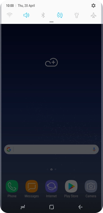Press the settings icon. Press the settings icon.