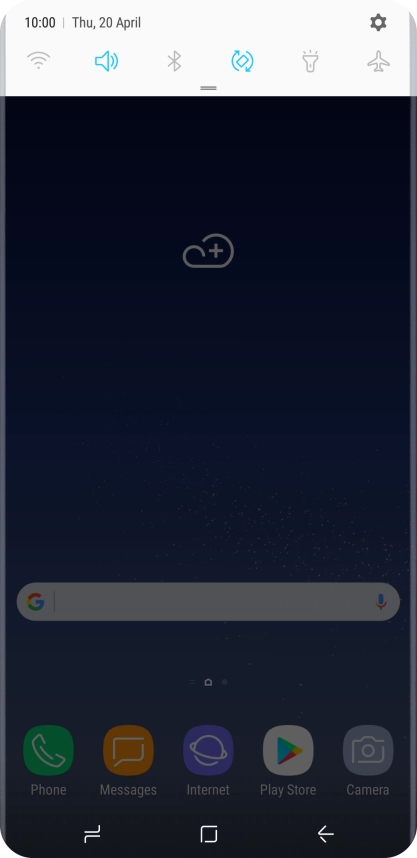 Press the settings icon. Press the settings icon.