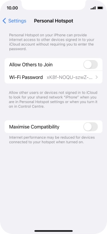Press Wi-Fi Password and key in the required password.