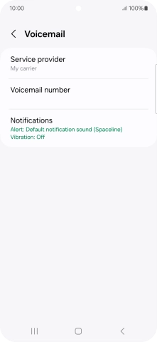 Press Voicemail number.