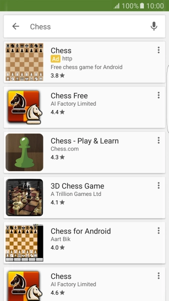 Press the required app. Press the required app.