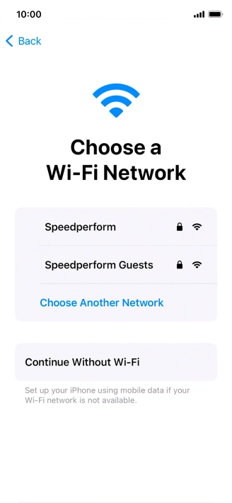 Press the required Wi-Fi network.