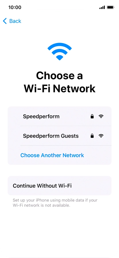 Press the required Wi-Fi network.
