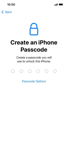 Press Passcode Options.