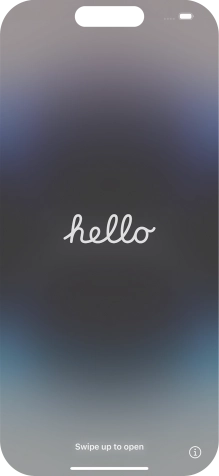 Slide your finger upwards starting from the bottom of the screen.