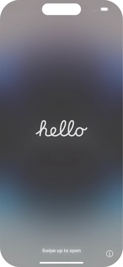 Slide your finger upwards starting from the bottom of the screen.