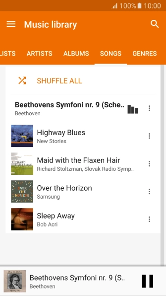 Press the album cover.