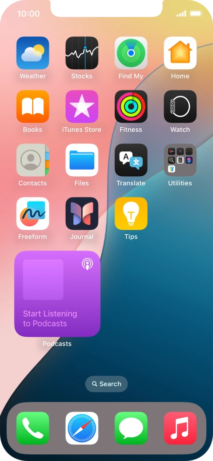 If you're using a Widget Stack: slide up or down on the stack to select the required widget.