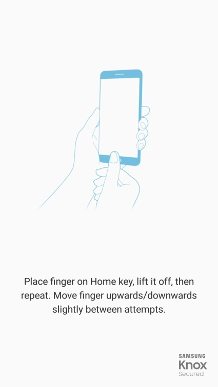 Follow the instructions on the screen to create the phone lock code using your fingerprint.