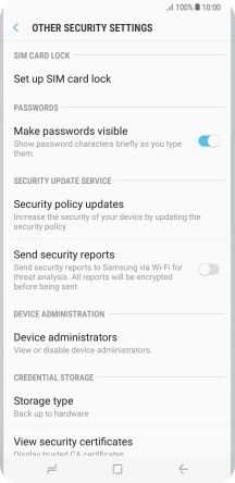 Press Set up SIM card lock. Press Set up SIM card lock.