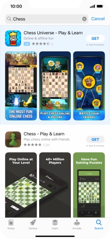 Press the required app.